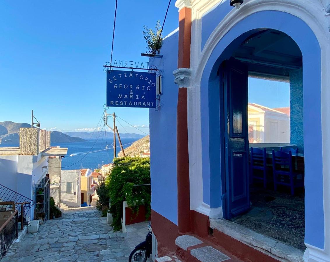 Villa Little Blue In Chorio, Symi Extérieur photo